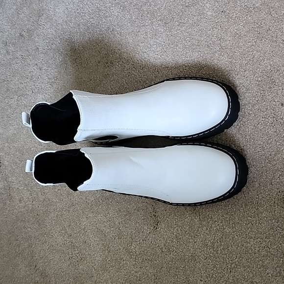 Sincerely Jules White Combat Boots Size 10 - Picture 2 of 4